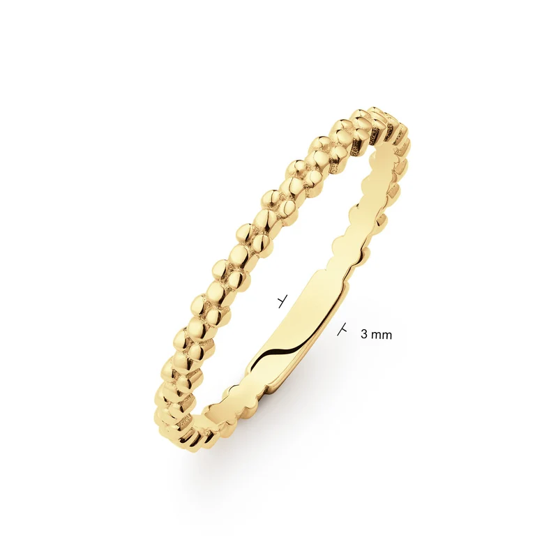 Jackie Gold Caviar 14 Karaats Gouden Ring 585 JKR25.526-52