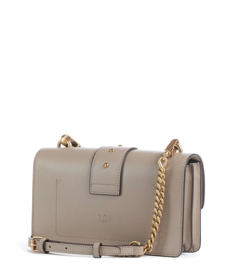 Pinko Love One Mini Bandolera grigio talpa/antique gold