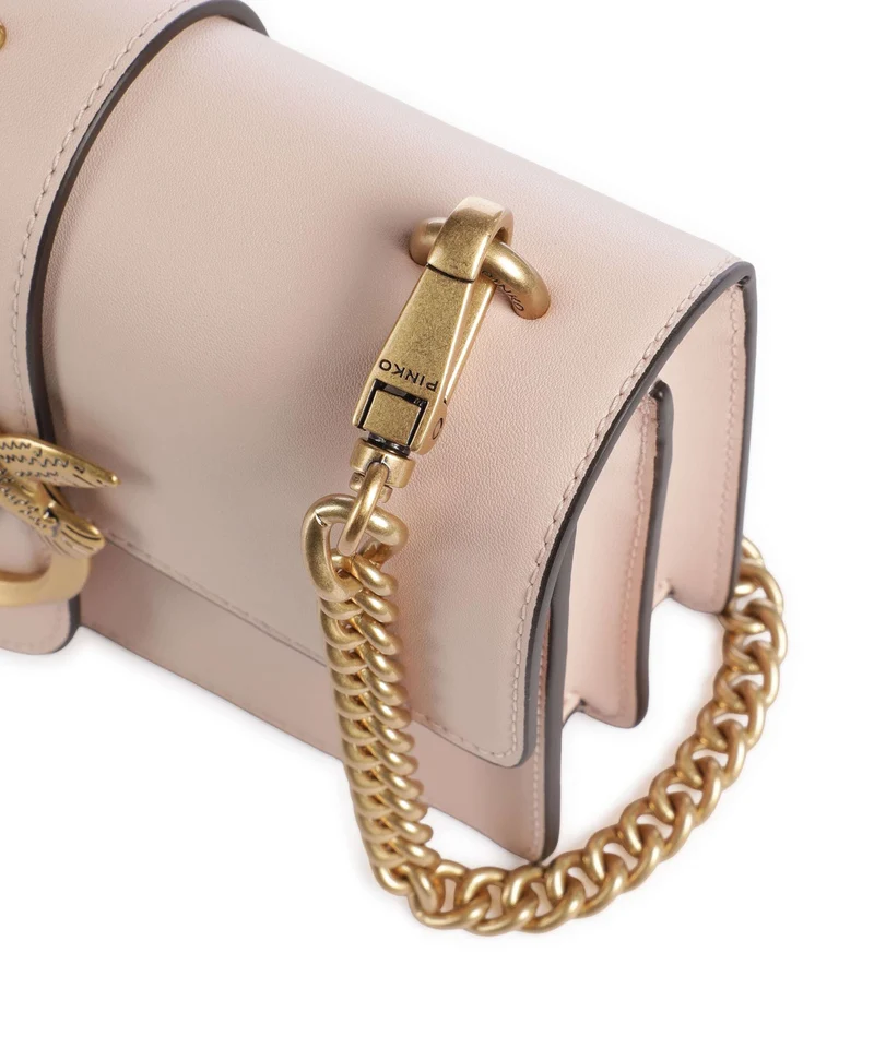 Pinko Love One Mini Bandolera rosa cammeo/antique gold