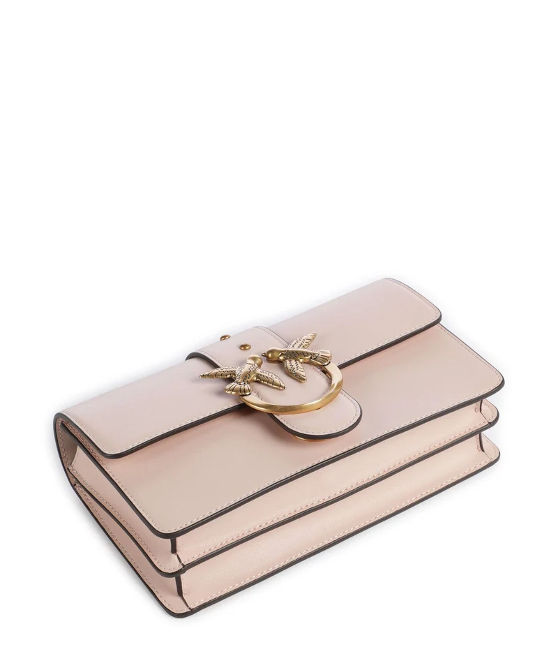 Pinko Love One Mini Bandolera rosa cammeo/antique gold