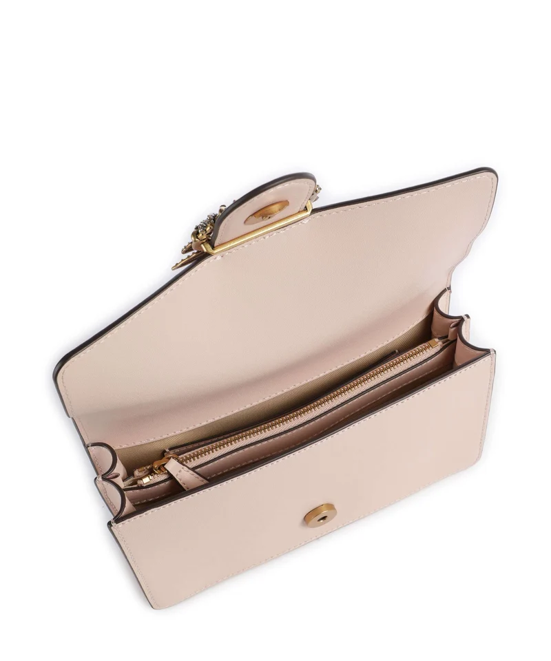 Pinko Love One Mini New Buckle Bandolera rosa cammeo/antique gold