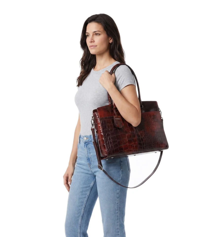 Burkely Cool Colbie Bolsa shopping burgundy patent