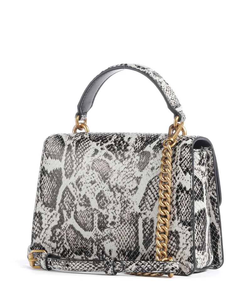 Pinko Love One Mini Bandolera roccia/nero/antique gold