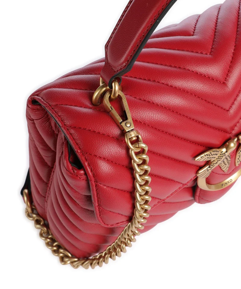 Pinko Love Lady Puff Mini Bolso de mano rosso rio/antique gold
