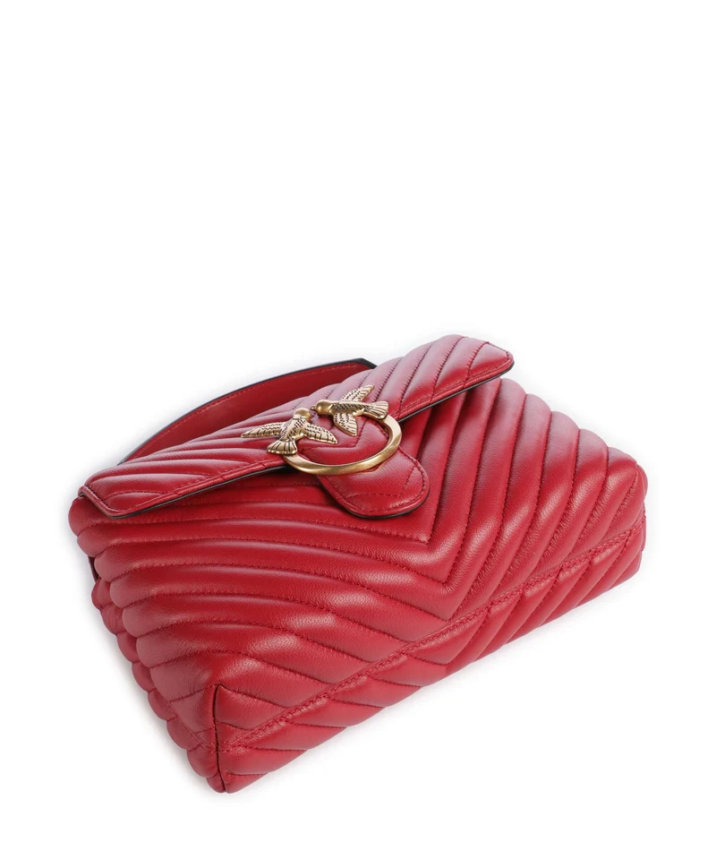 Pinko Love Lady Puff Mini Bolso de mano rosso rio/antique gold