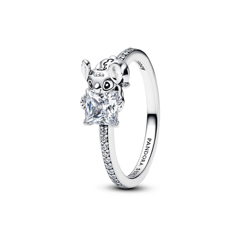 Pandora Collabs 925 Sterling Silver Disney Stitch & Stone Ring 193740C01-54