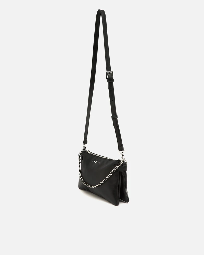 Nesco bolso bandolera pequeño con doble cadena extraíble y detalles metálicos ED.