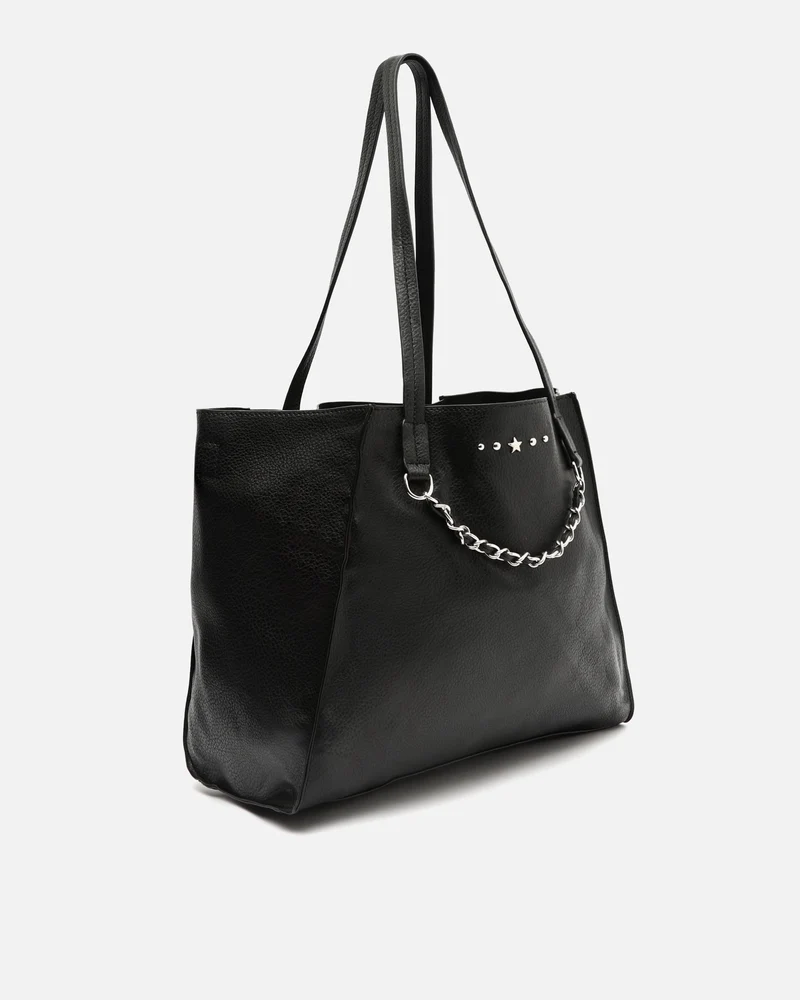 Yaku bolso shopper grande con detalles metálicos ED.