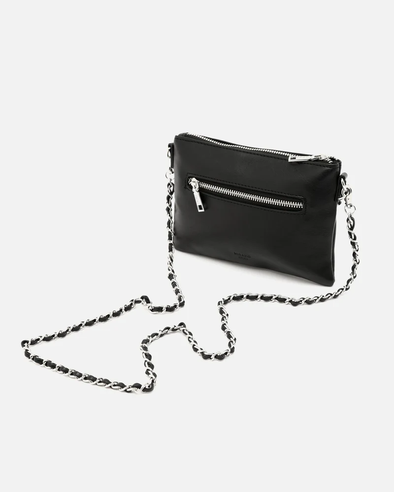 Nescofi bolso bandolera de fiesta pequeño con doble cadena extraíble y detalles metálicos