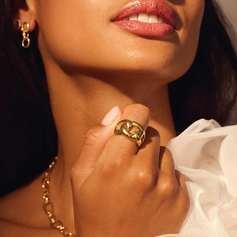 Parte Di Me Bibbiena Poppi Adriane 925 Sterling Zilveren Gold Plated Ring PDM33069-60
