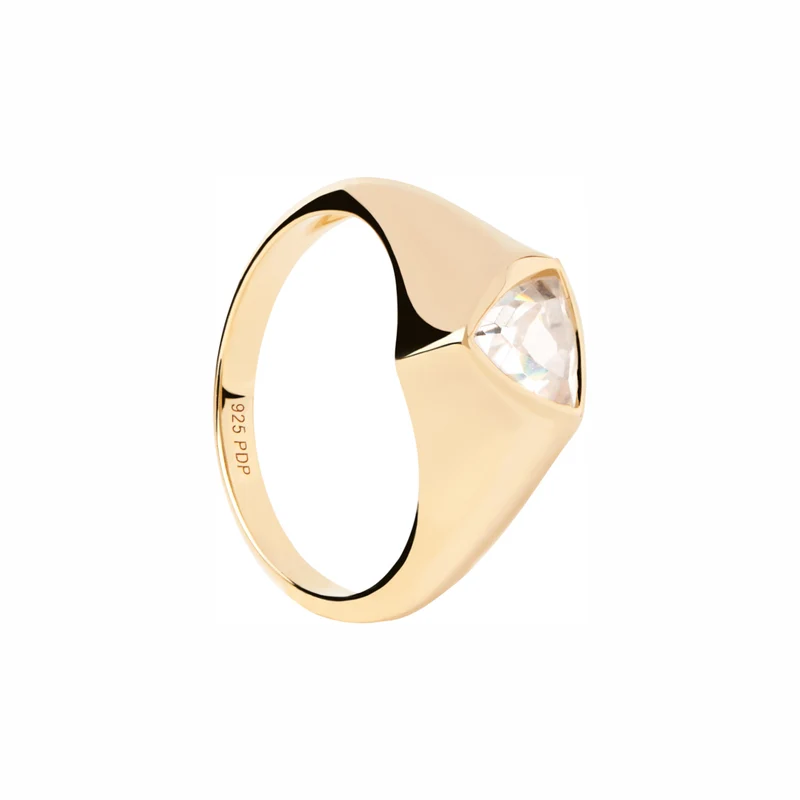 P D Paola The New Essentials 925 Sterling Silver Ring AN01-986-10 Gold Plated