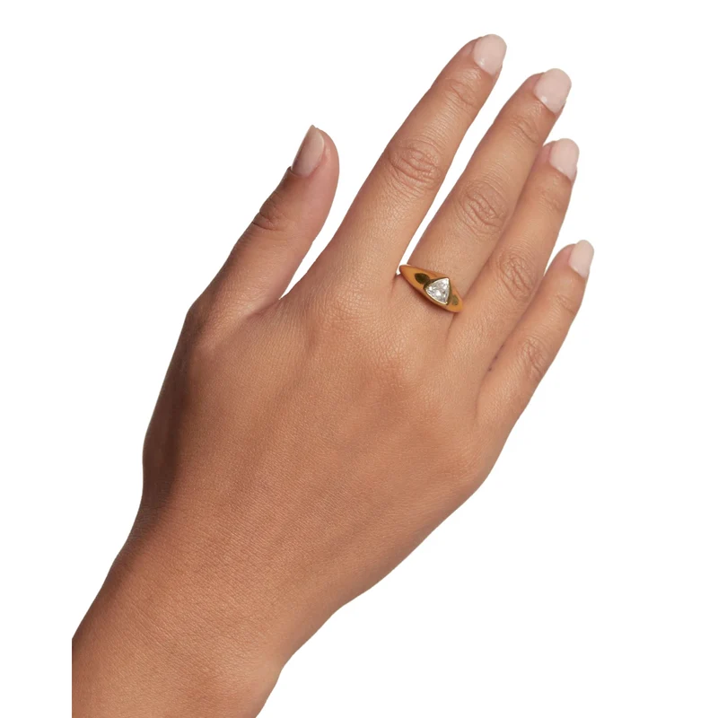 P D Paola The New Essentials 925 Sterling Silver Ring AN01-986-10 Gold Plated