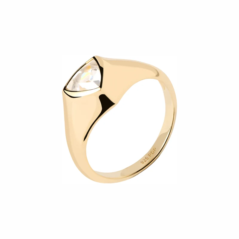 P D Paola The New Essentials 925 Sterling Silver Ring AN01-986-10 Gold Plated