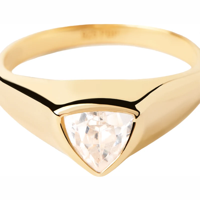 P D Paola The New Essentials 925 Sterling Silver Ring AN01-986-10 Gold Plated