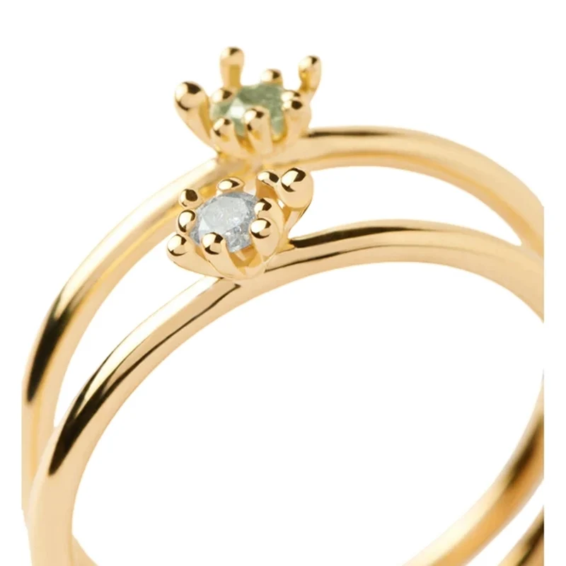 P D Paola Color 925 Sterling Silver Ring with Gold Plating AN01-C94-16