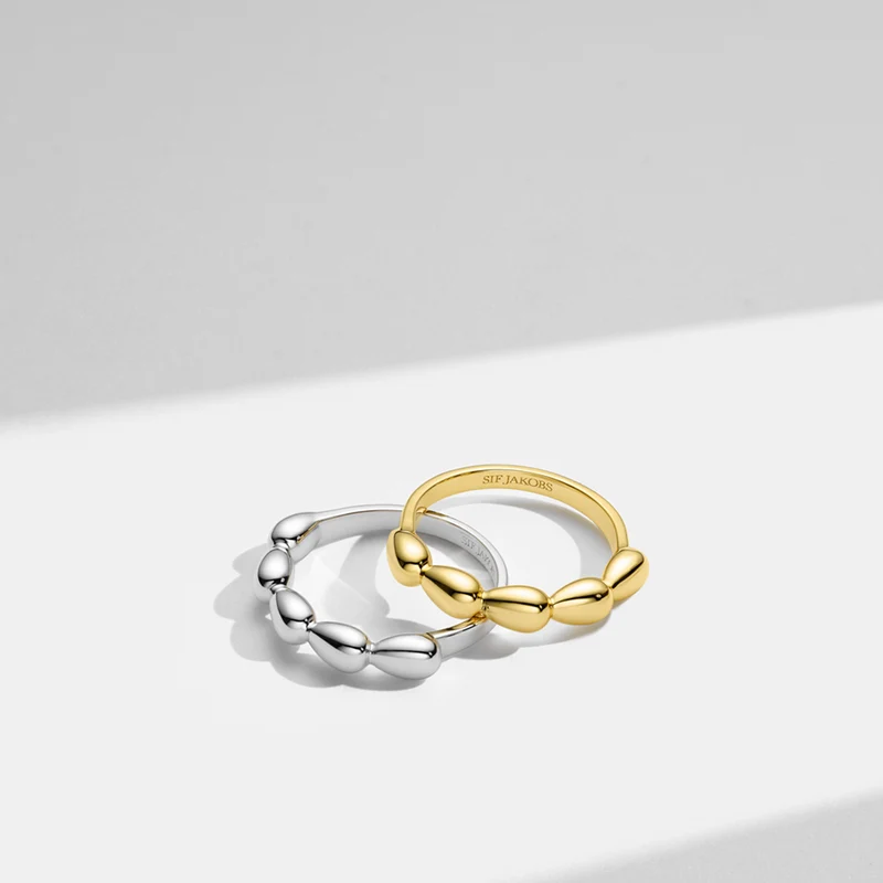 Sif Jakobs Vergulde Goccia Piccolo Pianura Ring SJ-R2594-YG-54