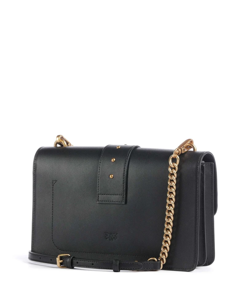 Pinko Love One Classic New Buckle Bandolera nero/antique gold