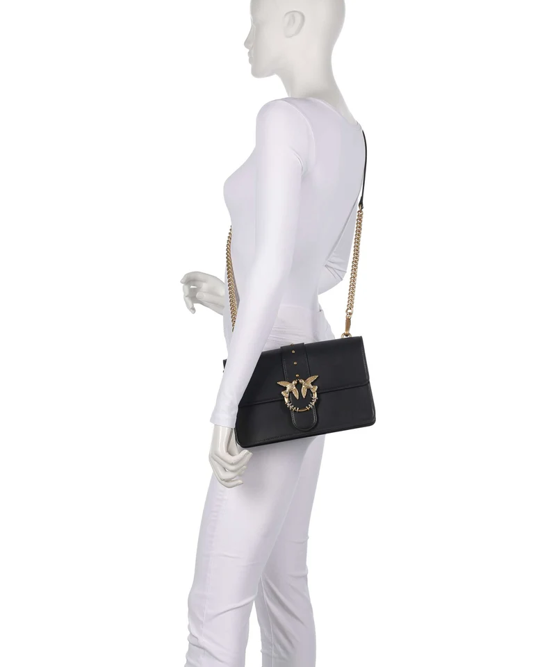 Pinko Love One Classic New Buckle Bandolera nero/antique gold