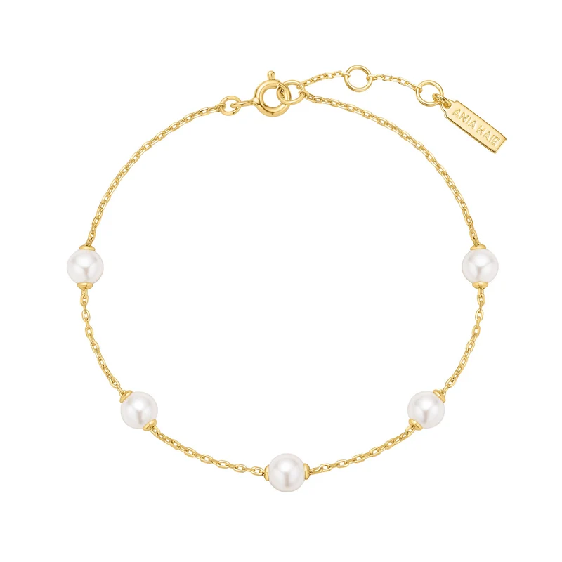 Ania Haie Miss Dainty Goudkleurige Parel Armband AH-B065-01G