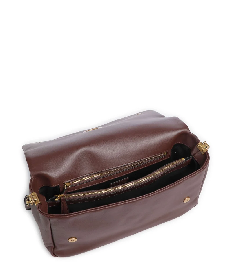 Pinko Click Soft Horizontal Bolso de hombro castano intenso/antique gold