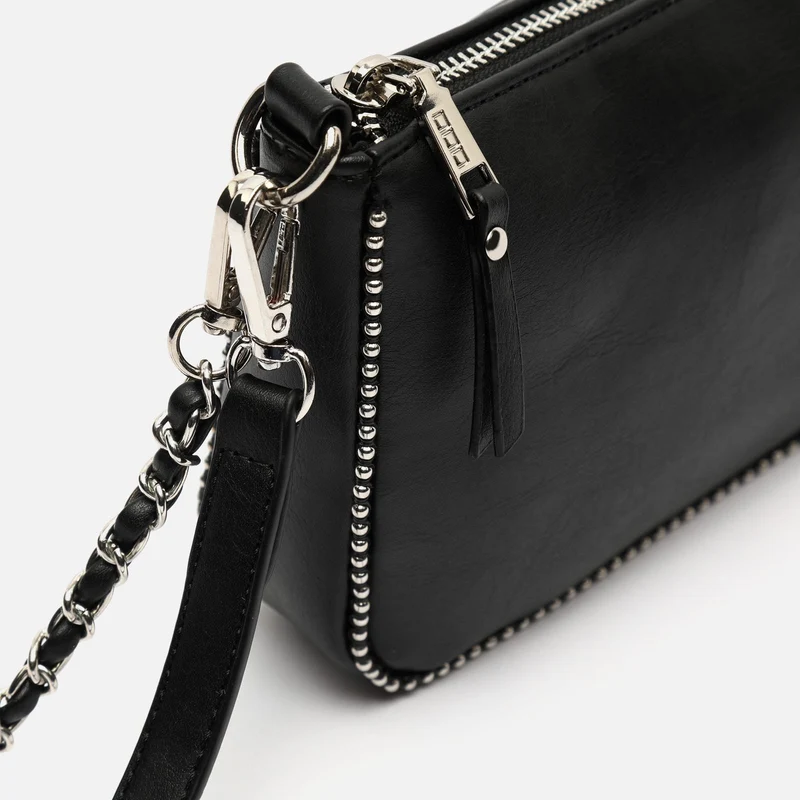 Sibila bolso de hombro pequeño con asa bandolera y detalles metálicos