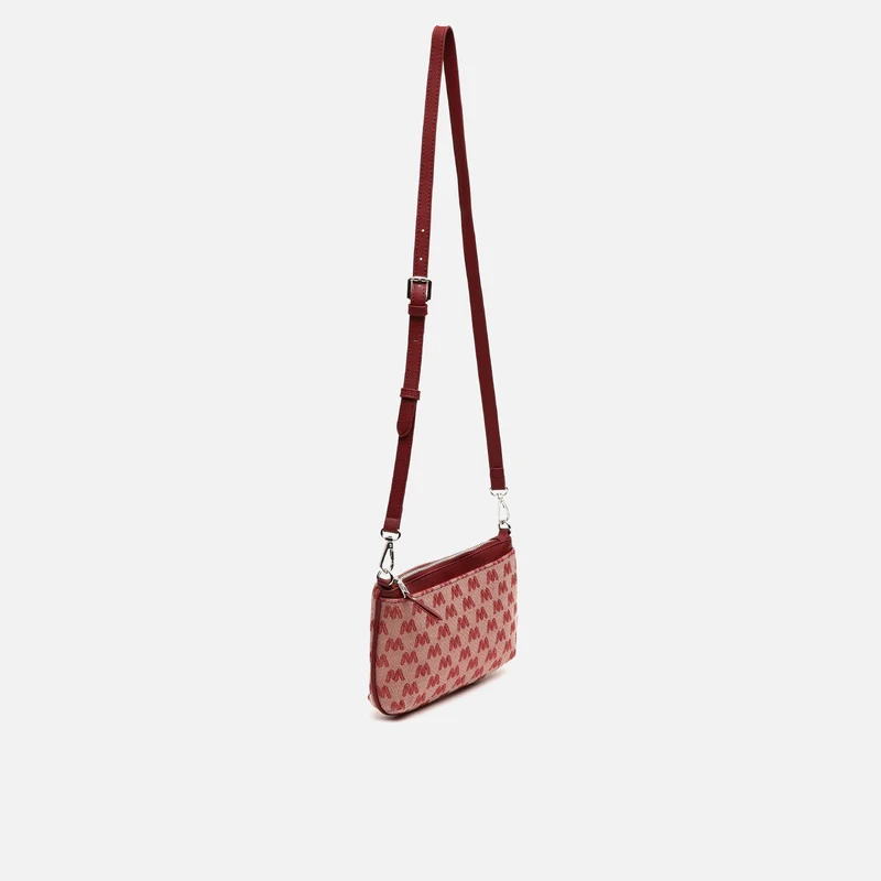 Mongra bolso bandolera pequeño con asa de mano y estampado monogram ED.