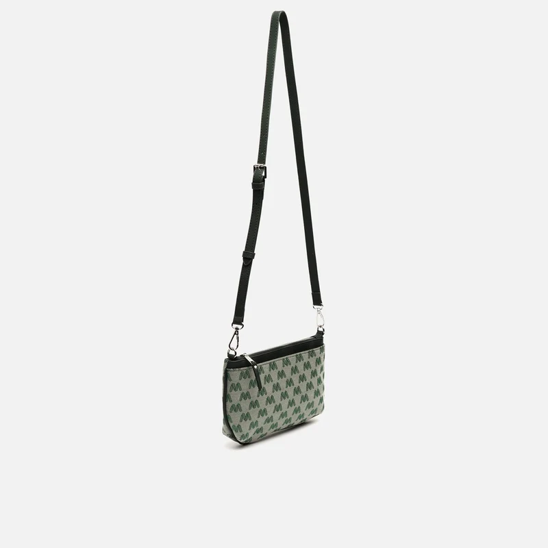 Mongra bolso bandolera pequeño con asa de mano y estampado monogram ED.