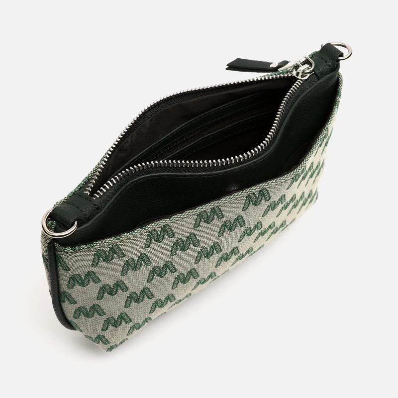 Mongra bolso bandolera pequeño con asa de mano y estampado monogram ED.