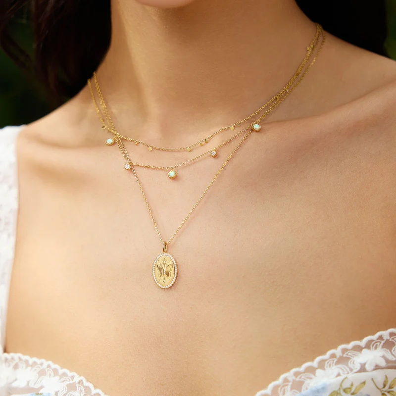Ania Haie Sunny Sparkler Goudkleurige Kyoto Opal Station Ketting AH-N064-03G
