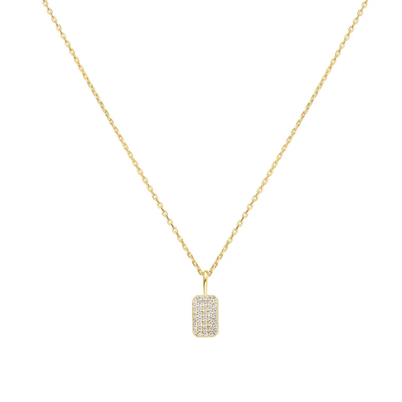 Ania Haie Sunny Sparkler Goudkleurige Pave Hanger Ketting AH-N064-01G