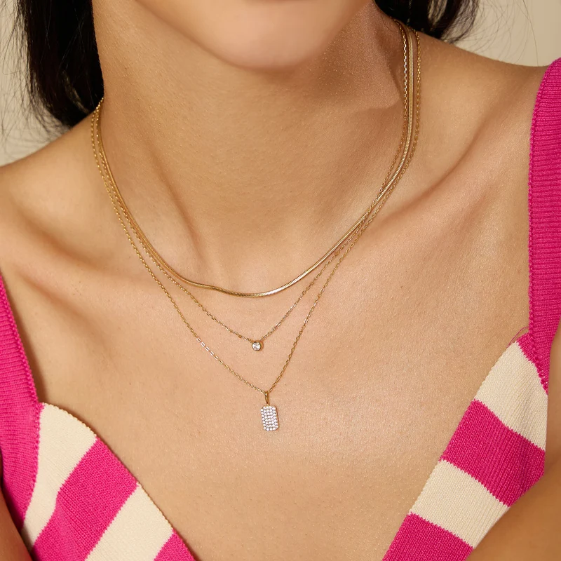 Ania Haie Sunny Sparkler Goudkleurige Pave Hanger Ketting AH-N064-01G