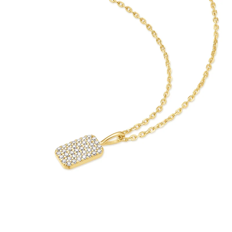 Ania Haie Sunny Sparkler Goudkleurige Pave Hanger Ketting AH-N064-01G