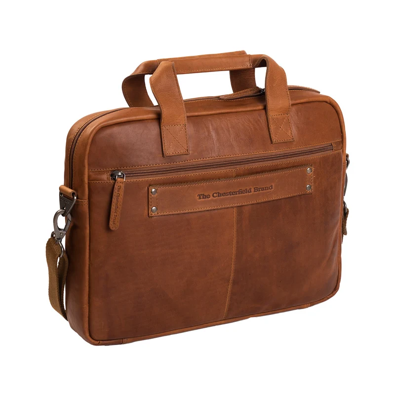The Chesterfield Brand Calvi Cognac Leather Laptop Bag C40.103331