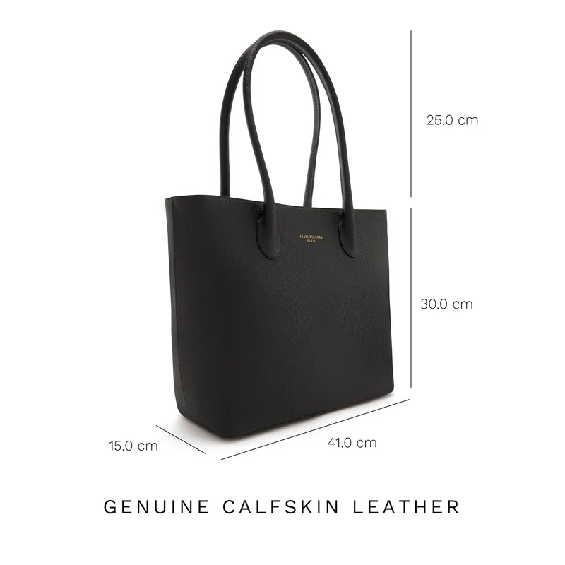 Isabel Bernard Honoré Lysanne Zwarte Kalfsleren Shopper IB25022