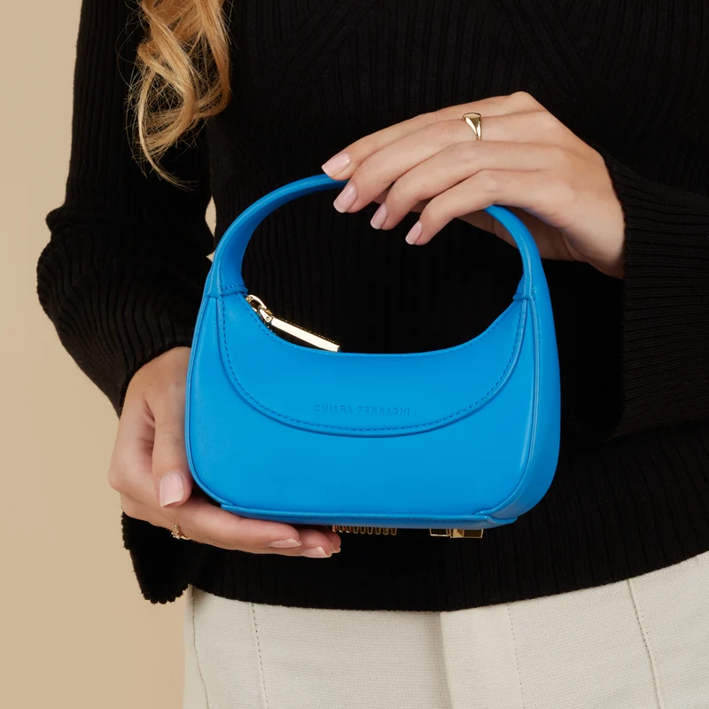 Chiara Ferragni Caia Blue Handbag 75SB4BG3-ZS517-236
