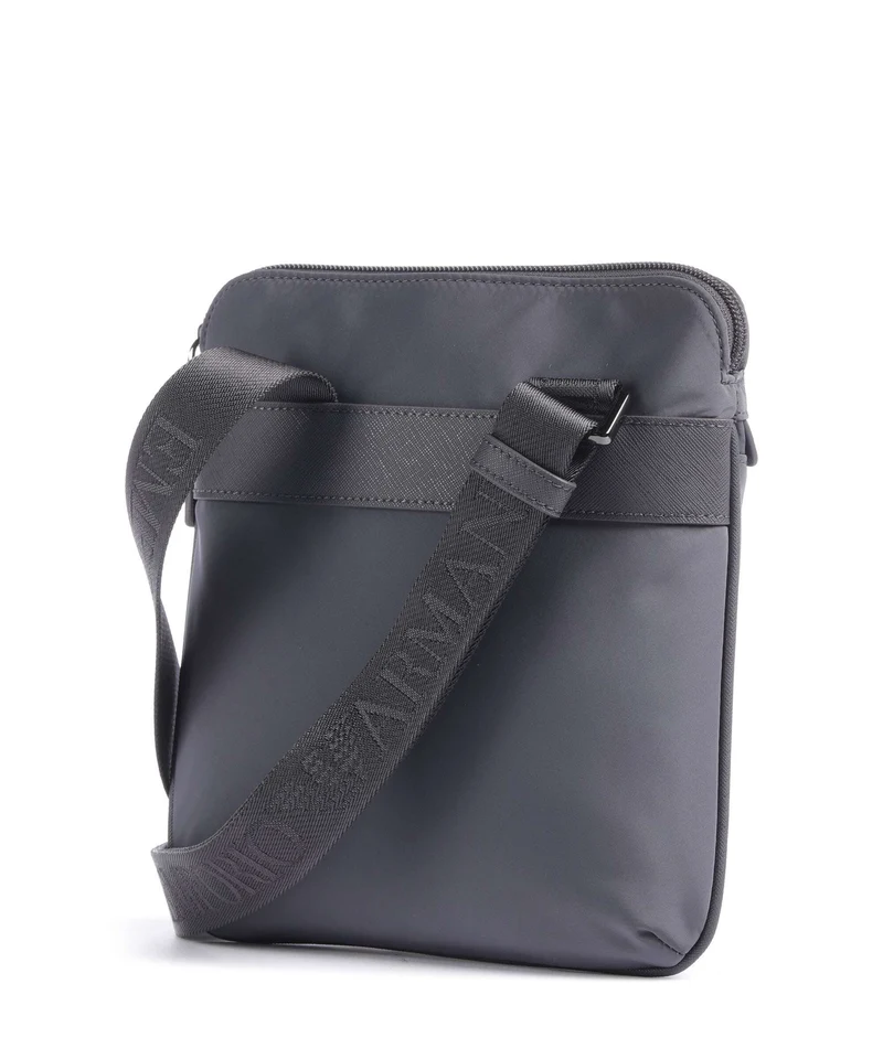 Emporio Armani Nylon Recycled Bandolera blackened pearl