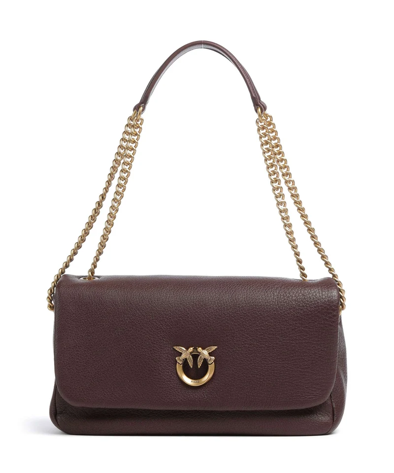 Pinko Click Soft Horizontal Chain Bolso de hombro castano intenso/antique gold