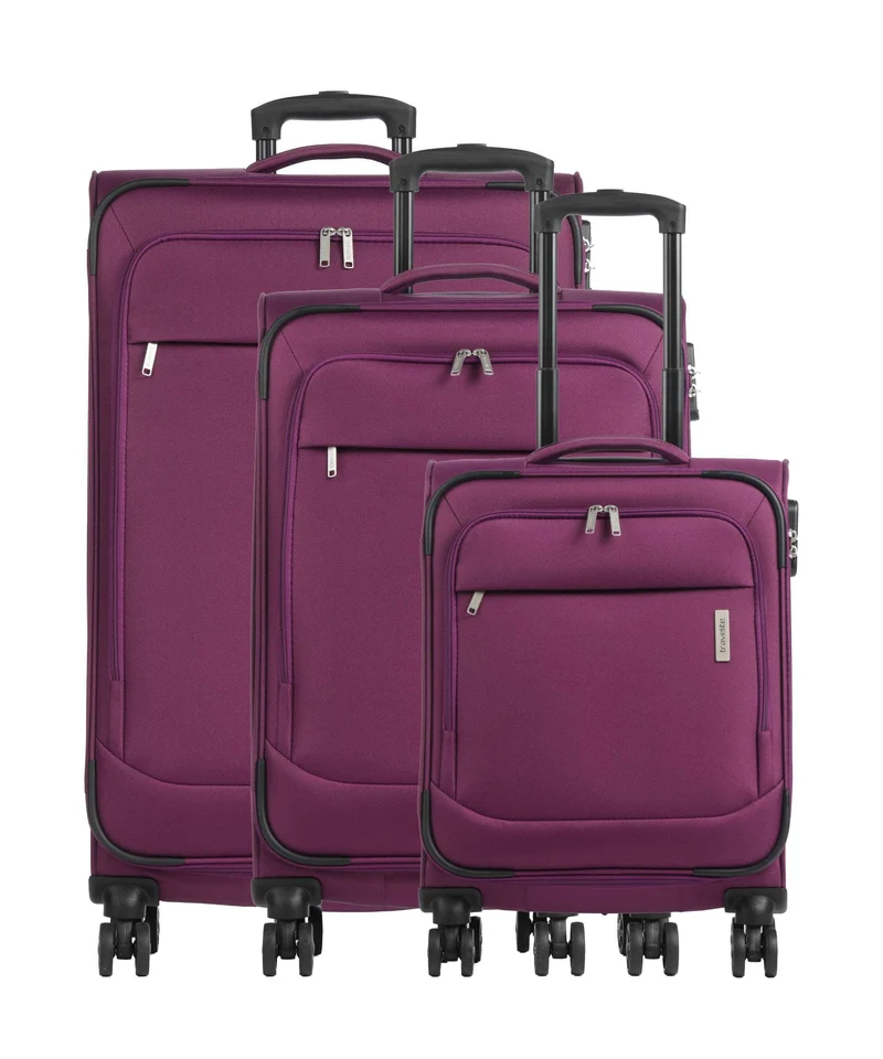 Travelite Priego Juego de maletas (4 ruedas) berry