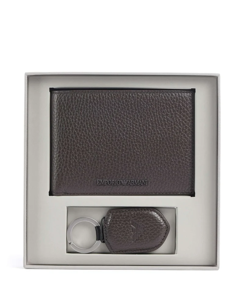 Emporio Armani Business Regenerated Giftset Monedero black coffee