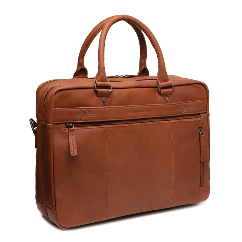 The Chesterfield Brand Boston Cognac Leather Laptop bag C40.108631