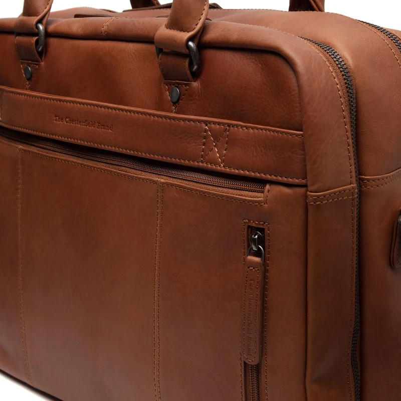 The Chesterfield Brand Boston Cognac Leather Laptop bag C40.108631