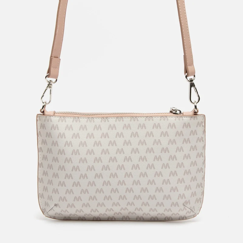 Monogri bolso bandolera pequeño con asa de mano y estampado monogram ED.