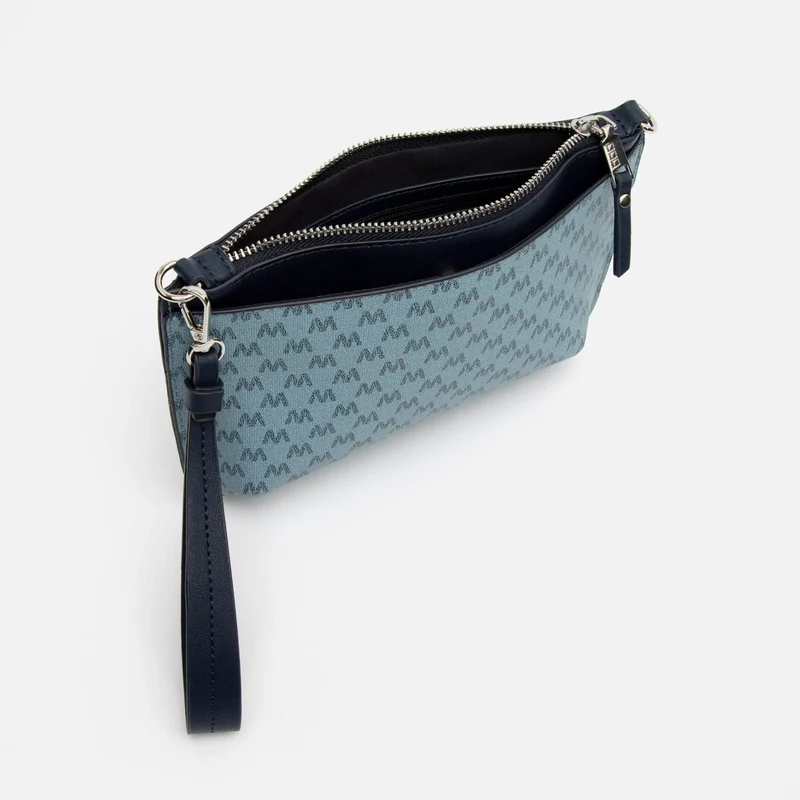 Monogri bolso bandolera pequeño con asa de mano y estampado monogram ED.