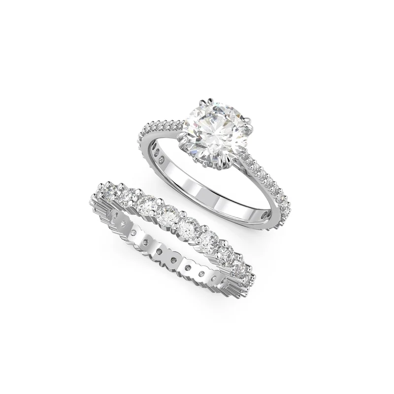 Swarovski Constella Silver-coloured Ring Set 5649215