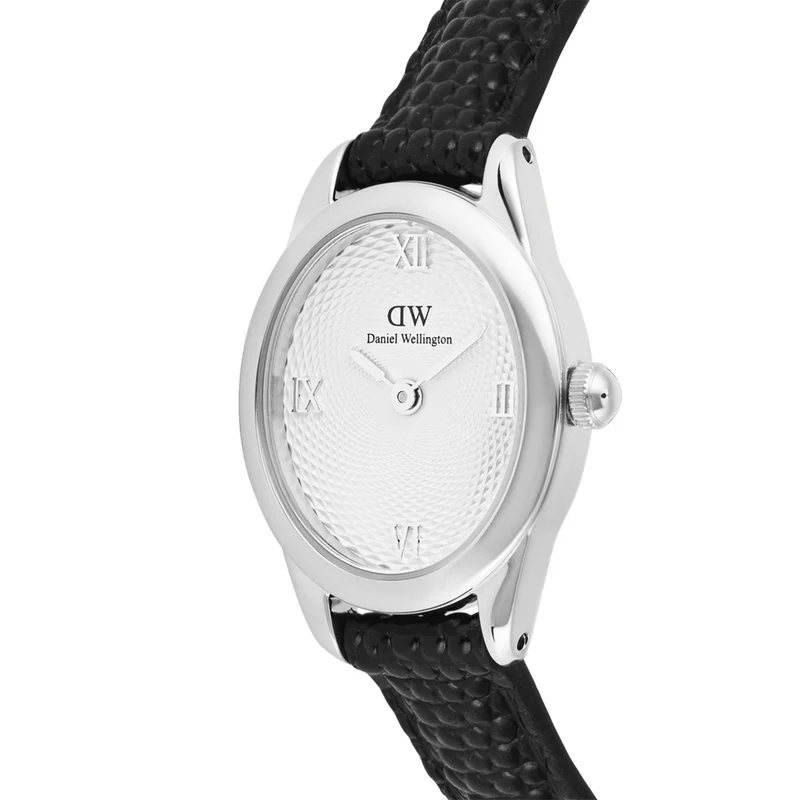 Daniel Wellington Ophelia Mini Black Lizard Zilverkleurig Dameshorloge DW00100887