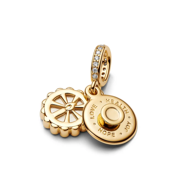 Pandora Moments Gold Plated Happy Birthday Hangende Bedel 763787C01
