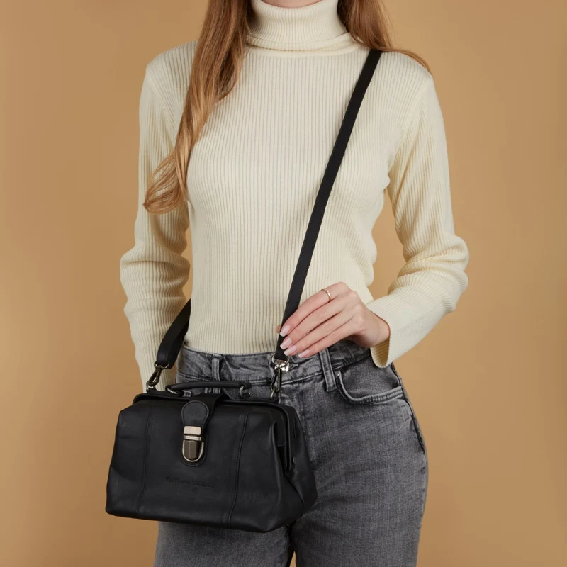 The Chesterfield Brand Rachael Black Leather Handbag C48.112700