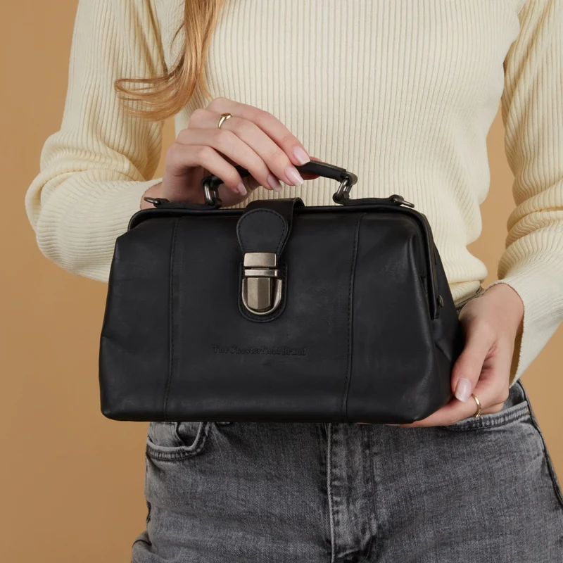 The Chesterfield Brand Rachael Black Leather Handbag C48.112700
