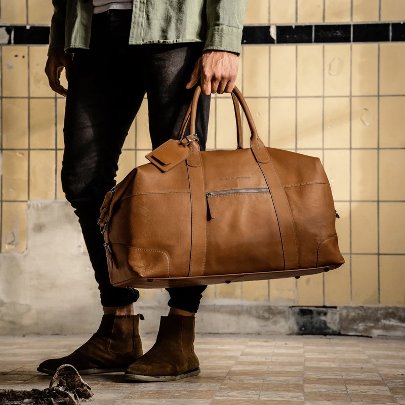 The Chesterfield Brand Portsmouth Cognac Leather Travel bag C20.001731