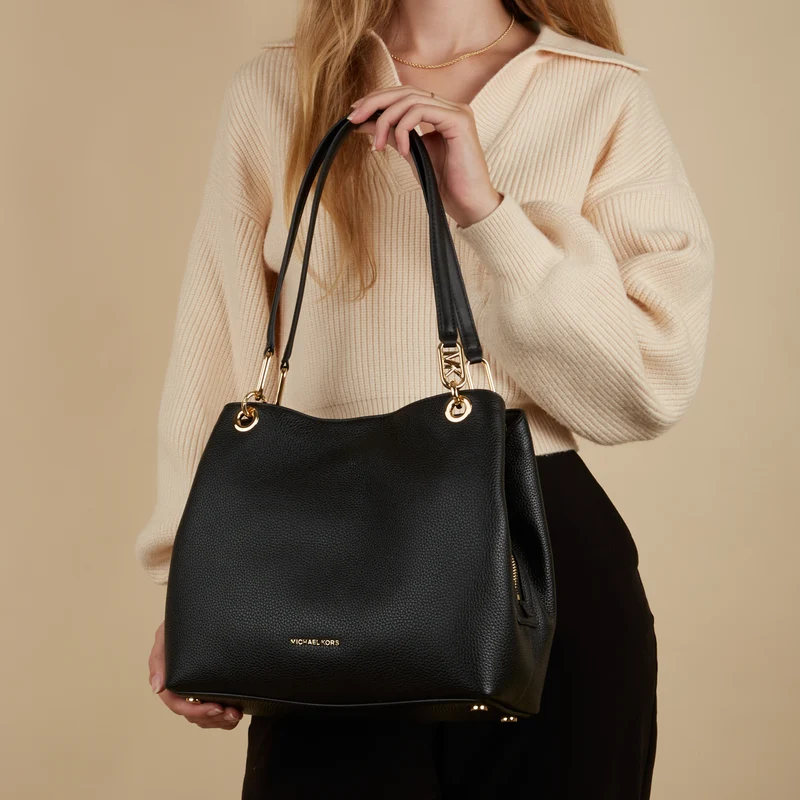 Michael Kors Kensington Black Leather Shoulder Bag 30F3G8KT7L-001